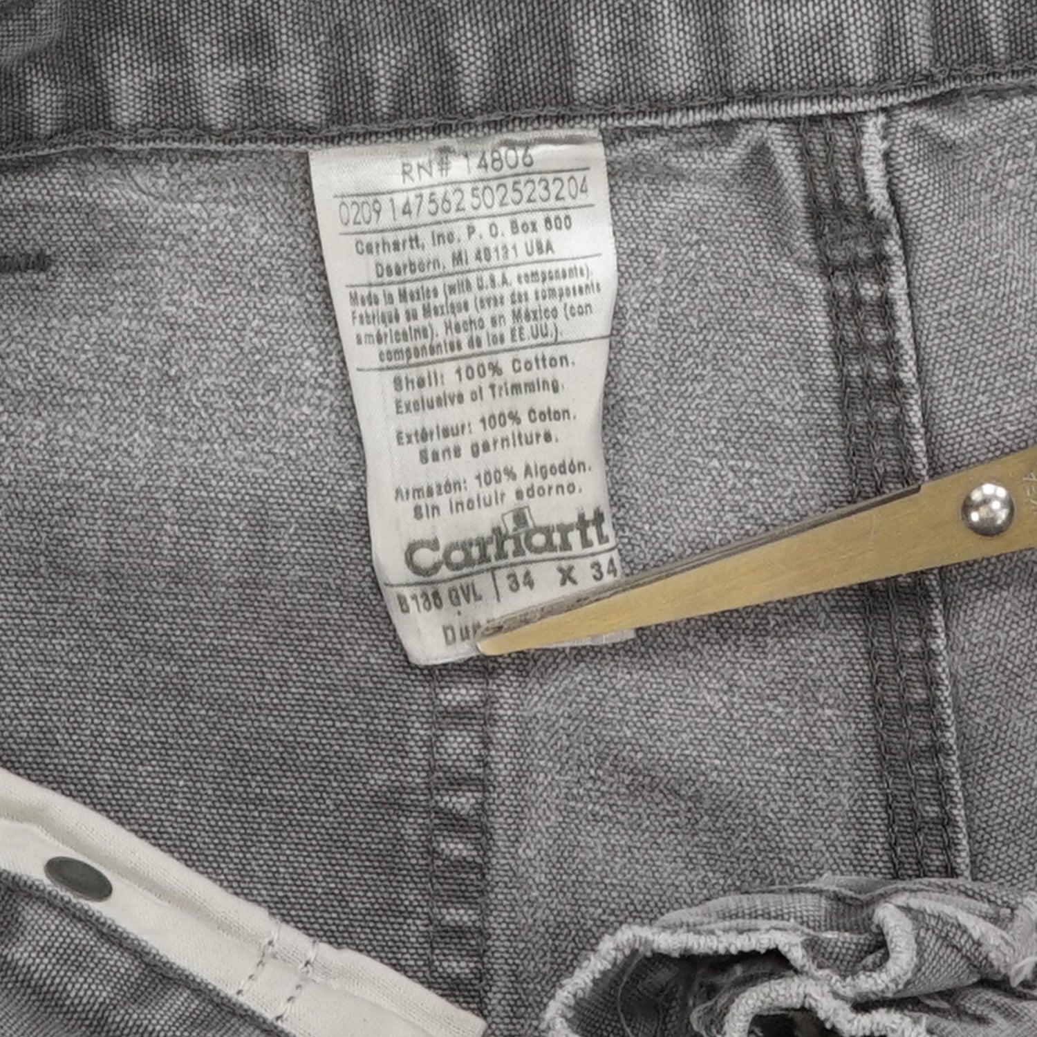 Carhartt double knee faded grey 32" x 32"