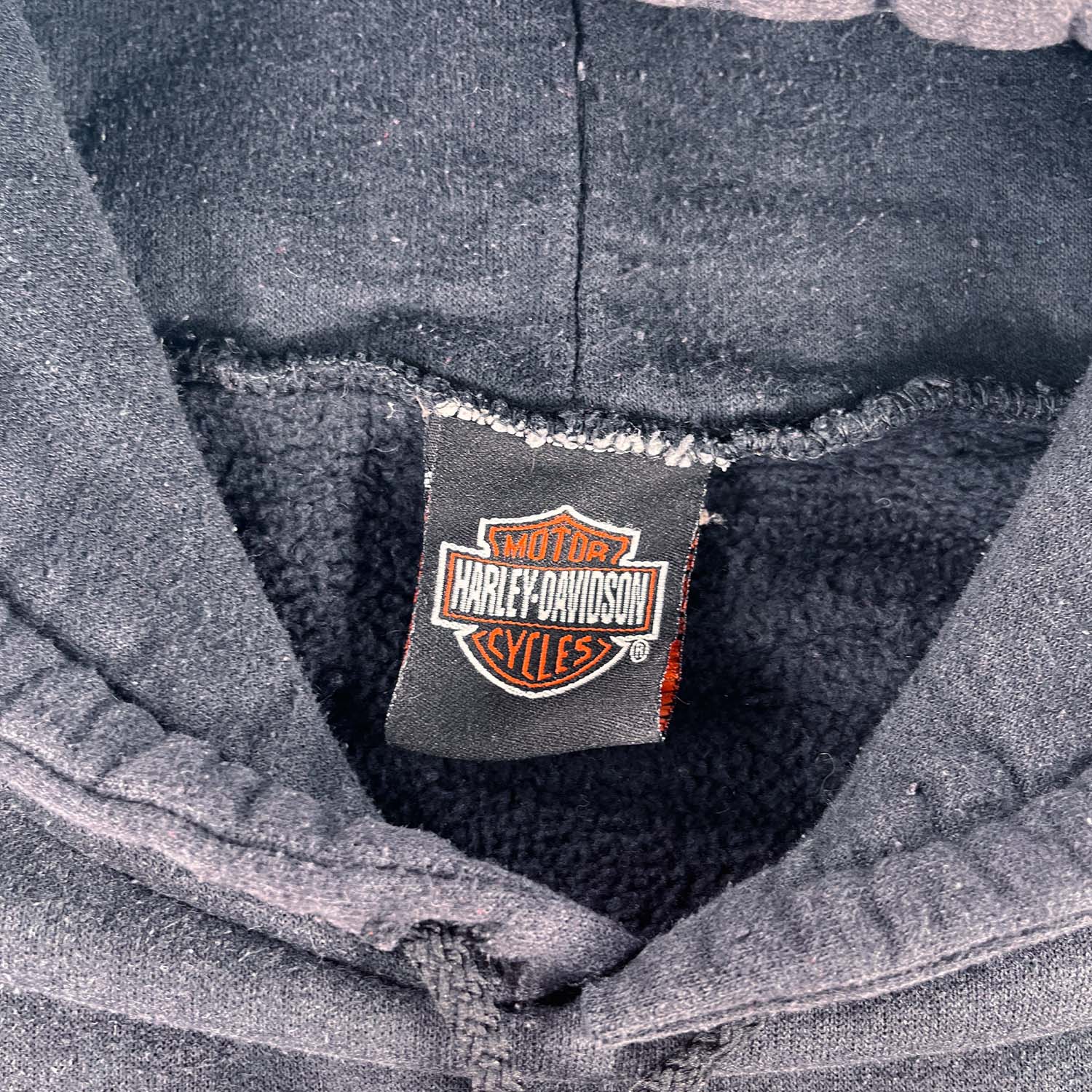 '90s Harley Davidson embroidered hoodie faded XL