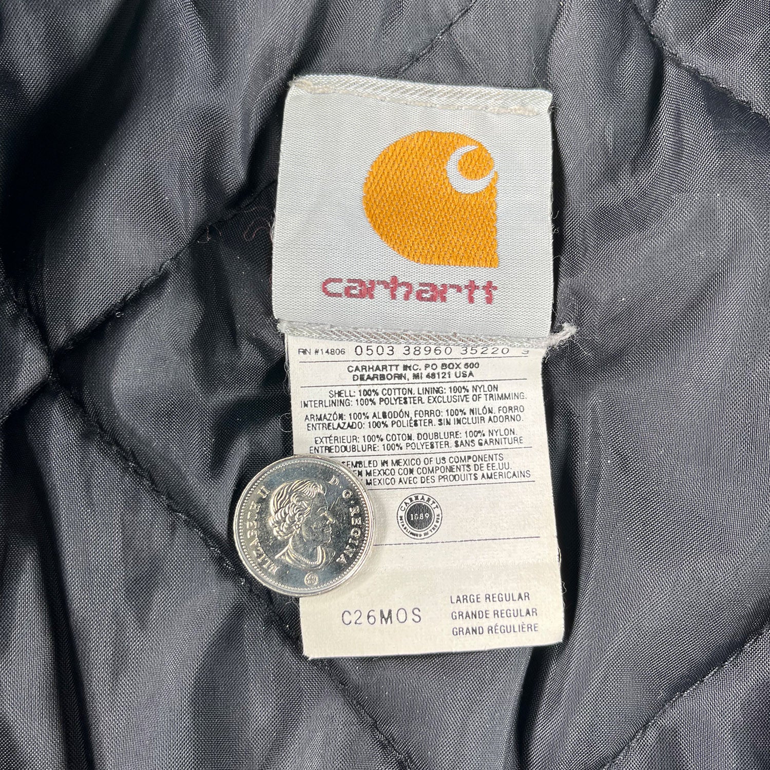 Vintage Carhartt padded jacket XL