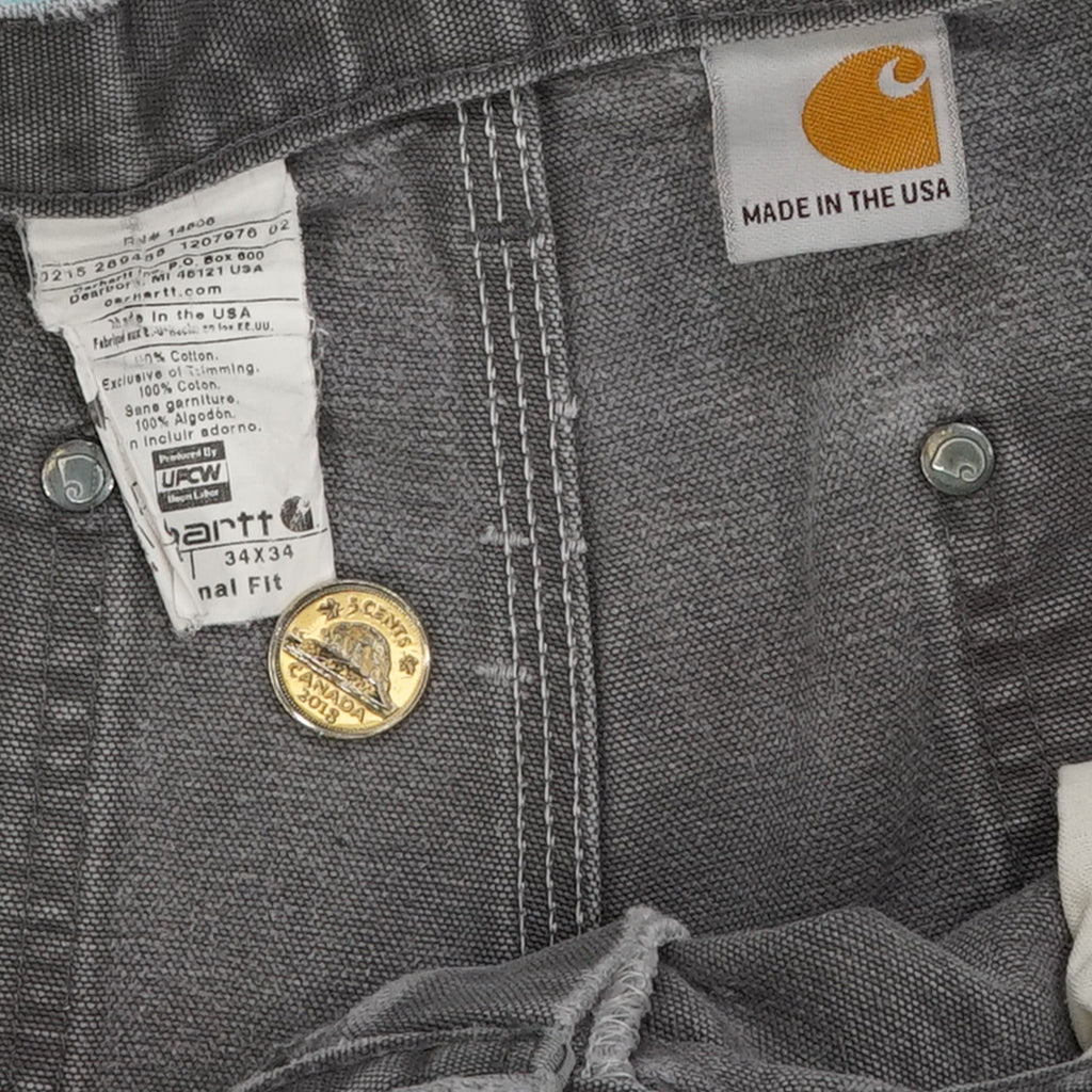 Vintage Carhartt double knee denim grey 33" x 32.5"