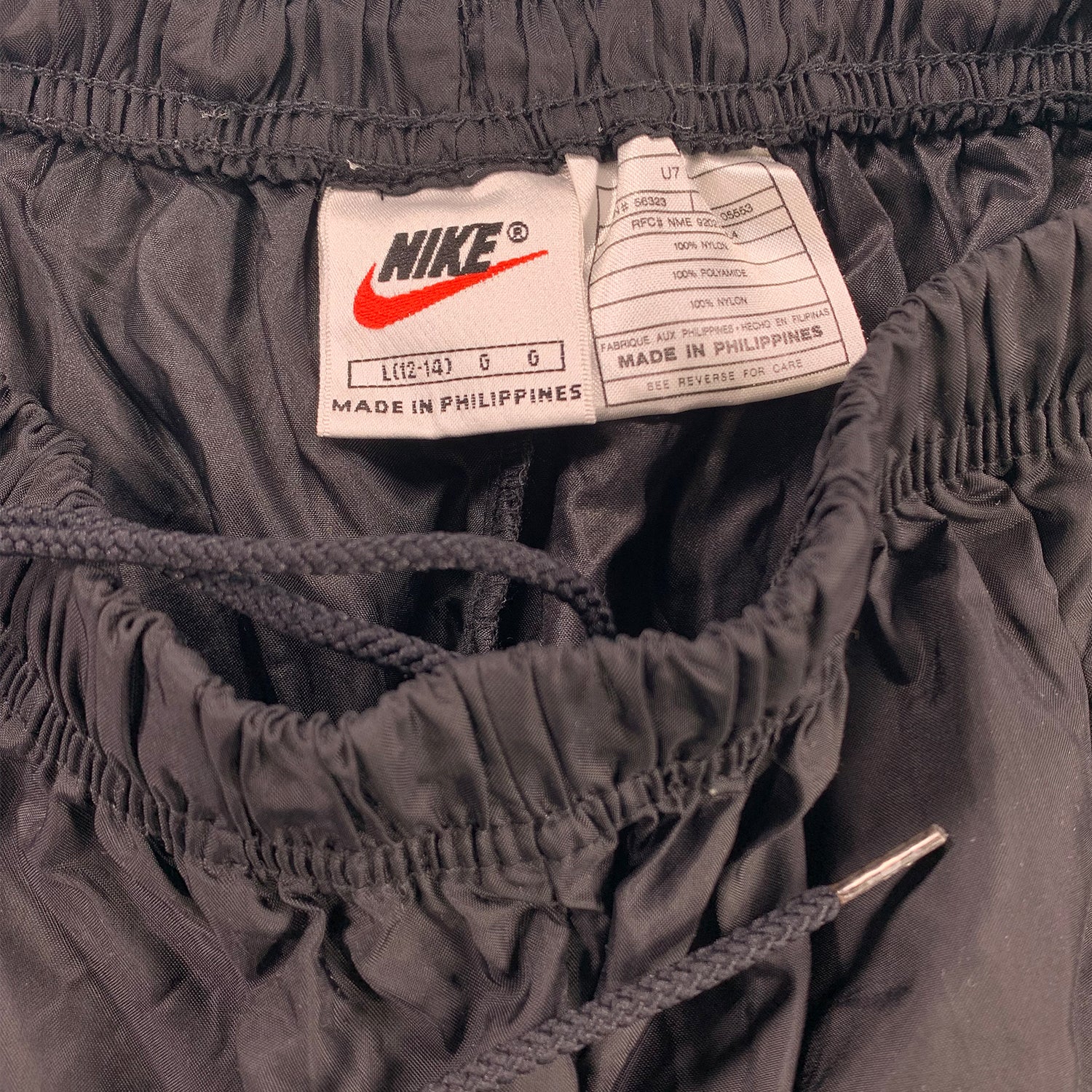 '90s Nike nylon swoosh trackpants L