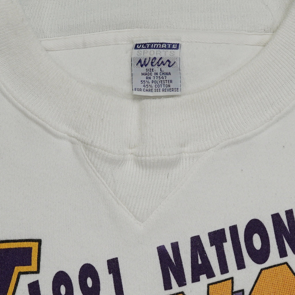 1991 National Champions Washington Huskies crewneck L