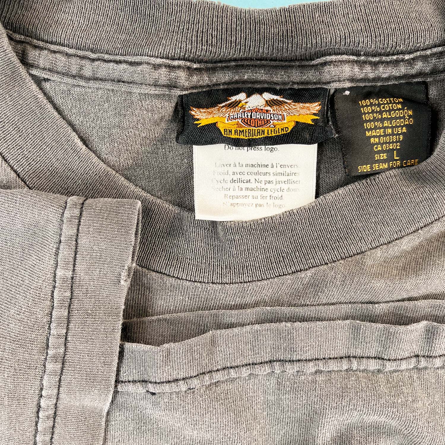 Vintage Harley Davidson pocket tee L