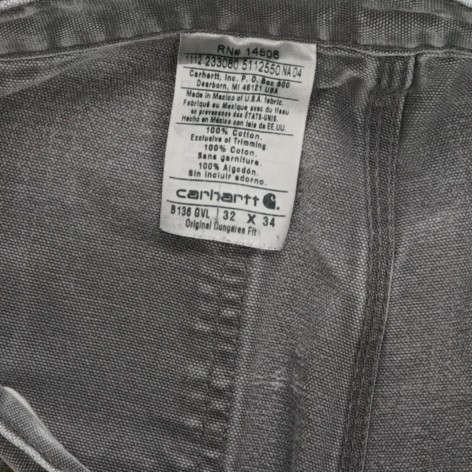 Carhartt double knee jeans grey 29" x 31"