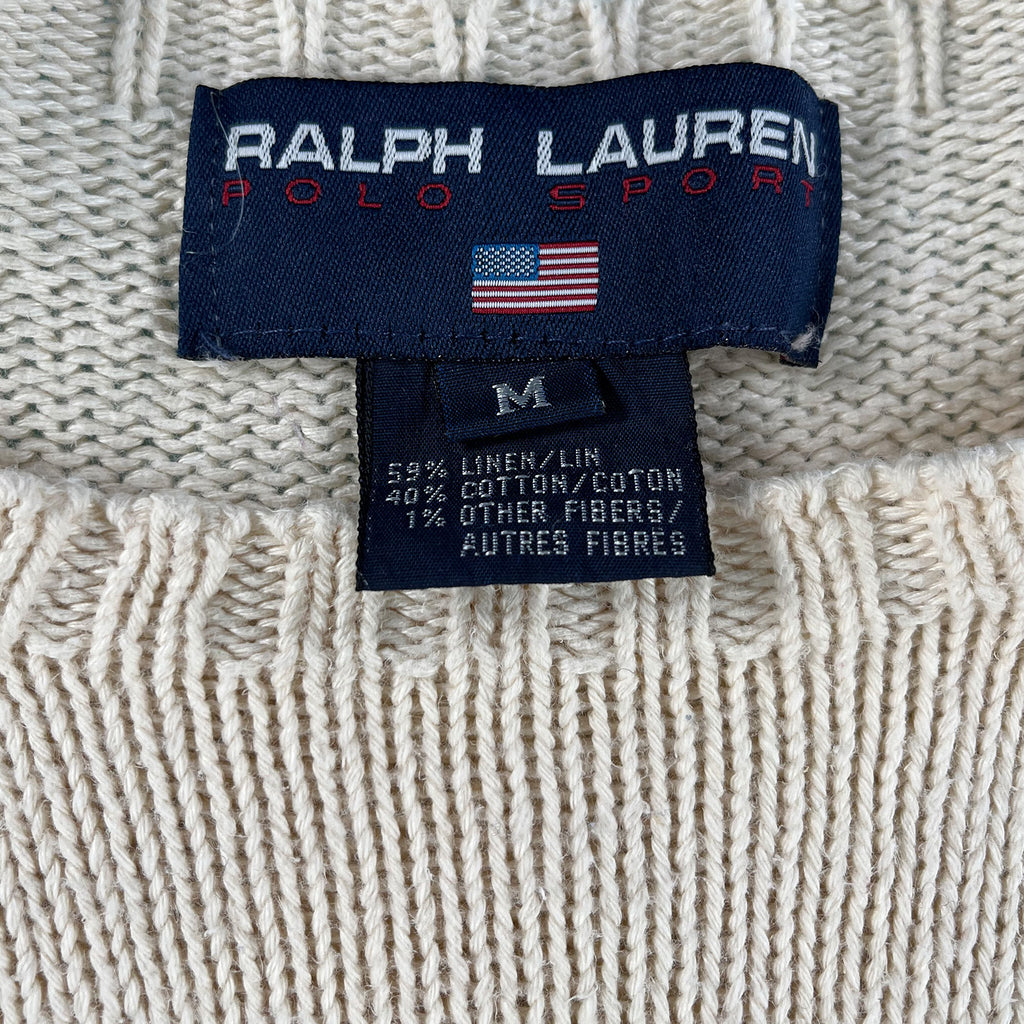 Vintage Polo Sport golf bear knit M