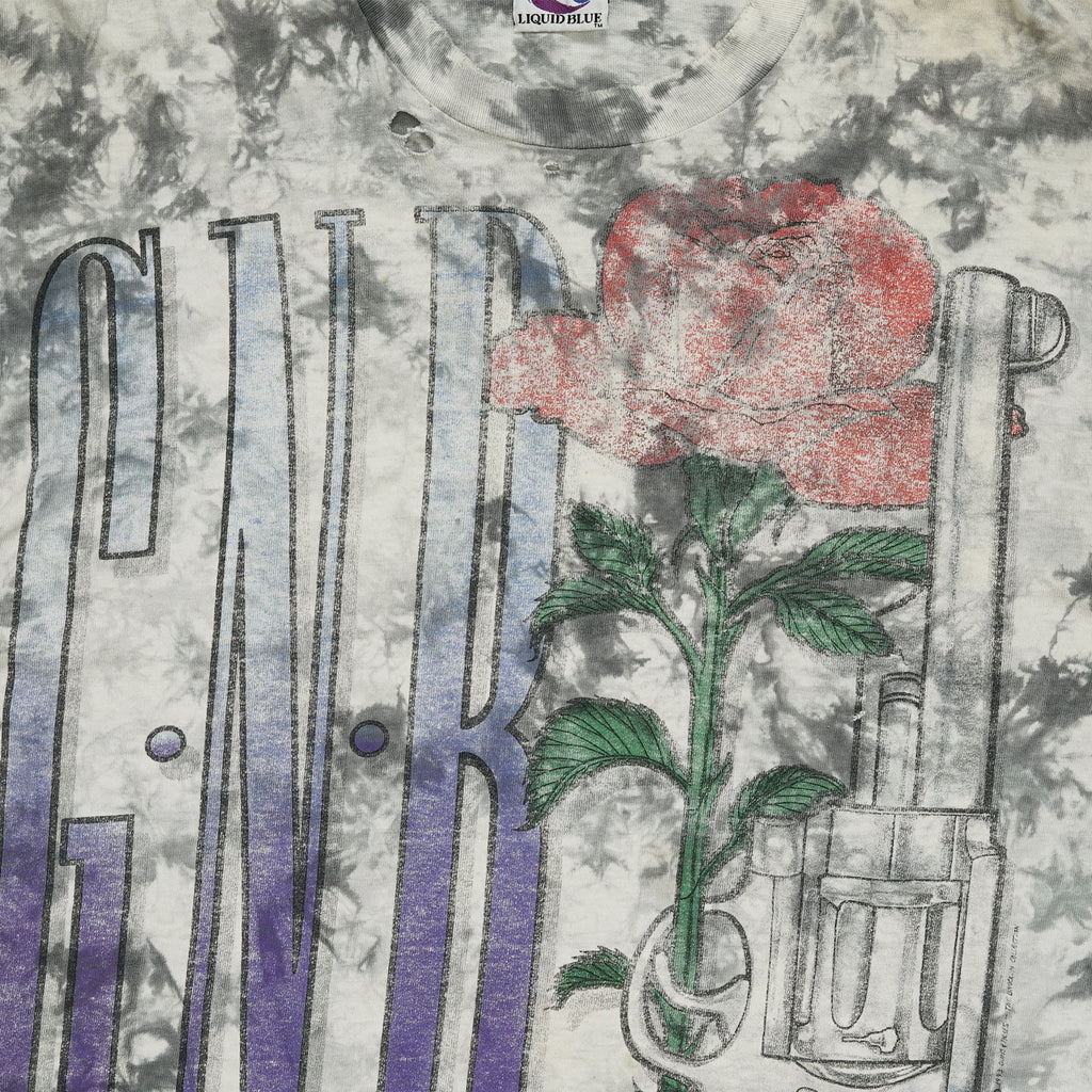 1993 Guns N' Roses 'Use Your Illusion" tie-dye tee L