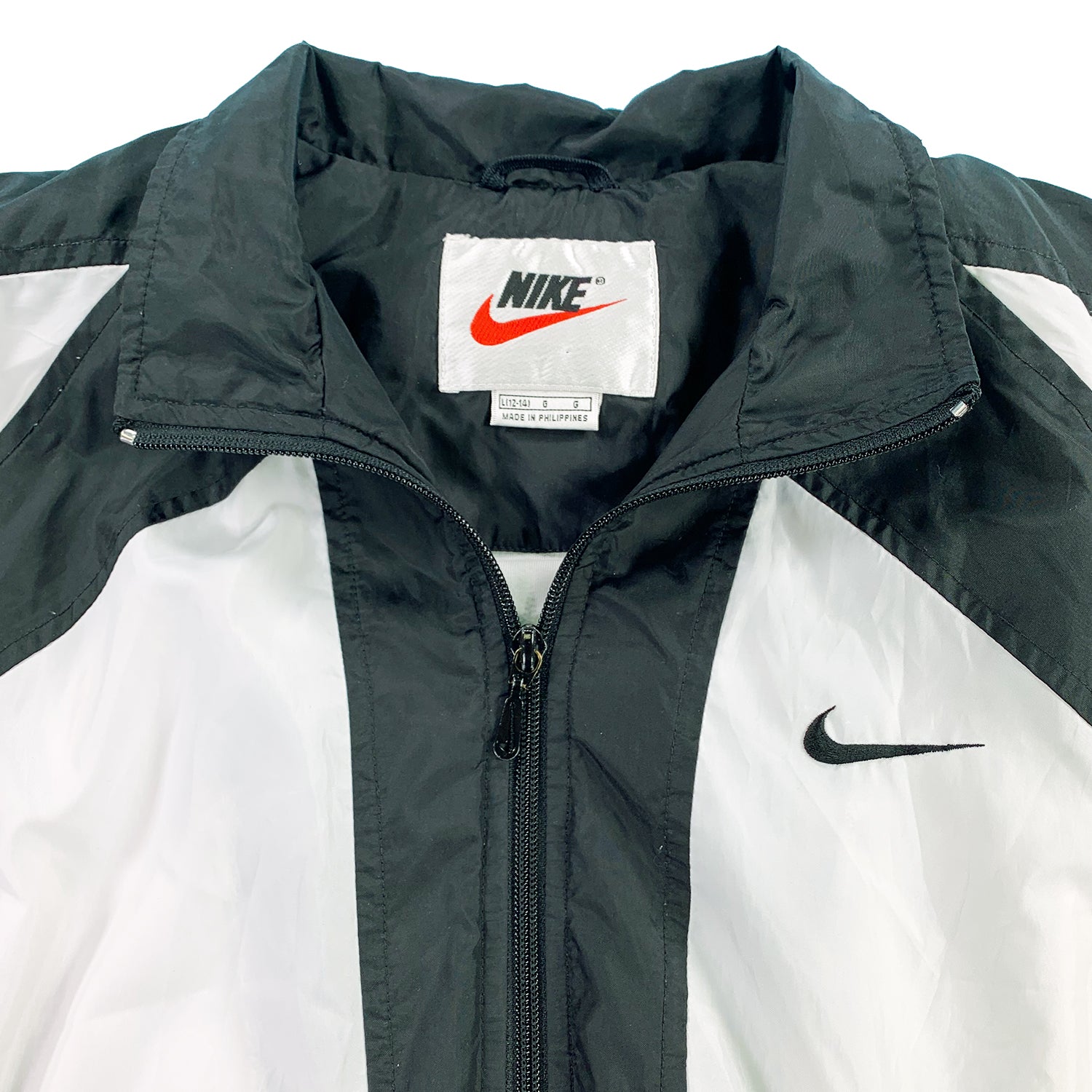 '90s Nike black and white track jacket XL