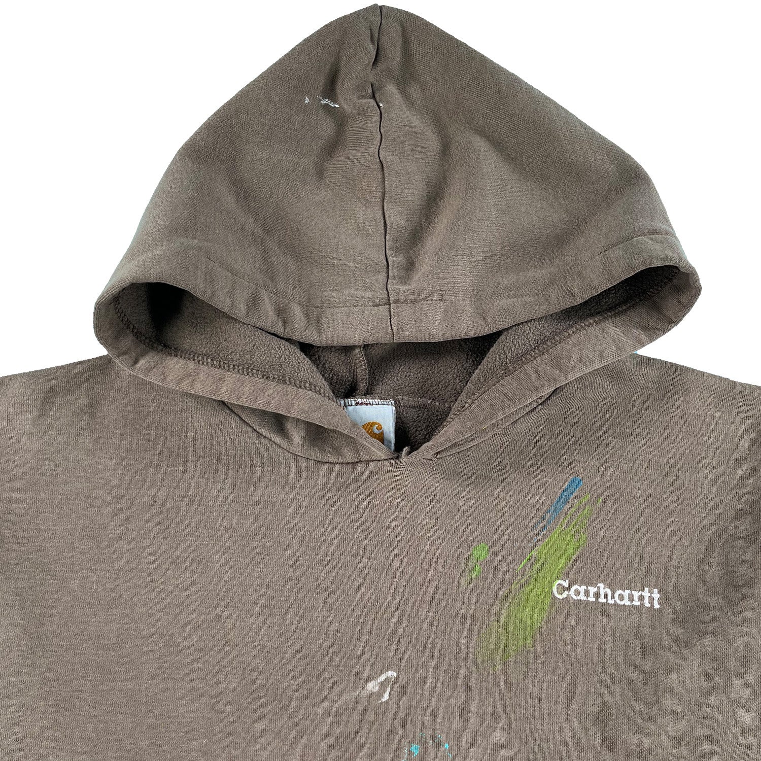 '90s Carhartt paint splattered hoodie L