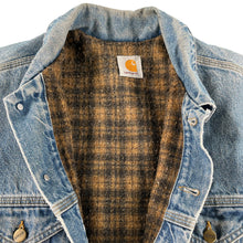 Load image into Gallery viewer, Vintage Carhartt blanket lined denim jacket L
