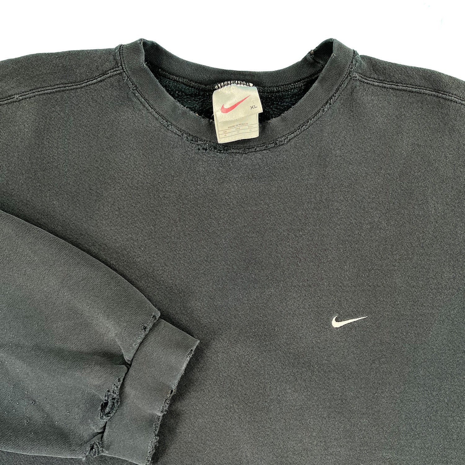 '90s Nike mini swoosh crewneck distressed XL